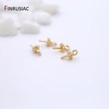 14k Plated Brass Jewelry Peg Bails for Pearls Pendants