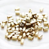 100 Raw Brass 3x2mm Rectangle Tube Spacers