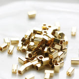 100 Raw Brass 3x2mm Rectangle Tube Spacers