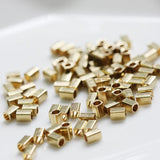 100 Raw Brass 3x2mm Rectangle Tube Spacers