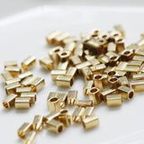 100 Raw Brass 3x2mm Rectangle Tube Spacers