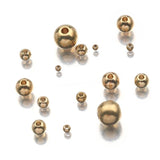 20-200Pcs Brass 2-7.5mm Round Ball Spacer Beads Charms DIY Bracelets Necklace