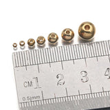 20-200Pcs Brass 2-7.5mm Round Ball Spacer Beads Charms DIY Bracelets Necklace