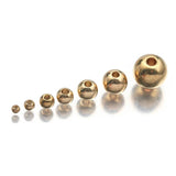 20-200Pcs Brass 2-7.5mm Round Ball Spacer Beads Charms DIY Bracelets Necklace