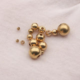 20-200Pcs Brass 2-7.5mm Round Ball Spacer Beads Charms DIY Bracelets Necklace