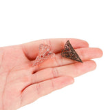 20pcs 23x28mm Copper Beads Caps Charms Flower Shape Pendant Jewelry Making