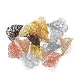 20pcs 23x28mm Copper Beads Caps Charms Flower Shape Pendant Jewelry Making