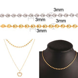1Meter Stainless Steel Cross Heart Link Chains for DIY Jewelry Making