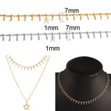 1Meter Stainless Steel Cross Heart Link Chains for DIY Jewelry Making