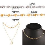 1Meter Stainless Steel Cross Heart Link Chains for DIY Jewelry Making