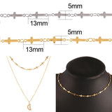 1Meter Stainless Steel Cross Heart Link Chains for DIY Jewelry Making
