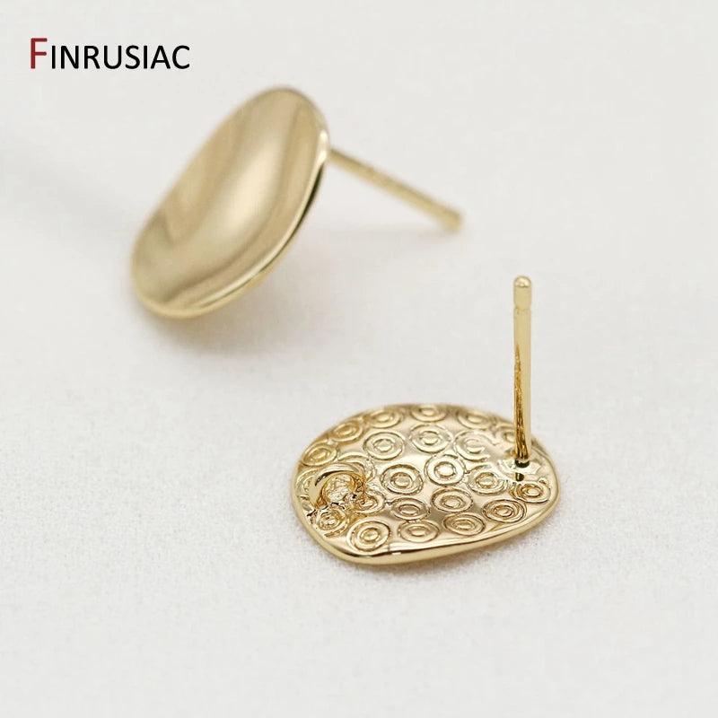 14K Plated Stud Earrings Hooks DIY Drop Earrings