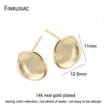 14K Plated Stud Earrings Hooks DIY Drop Earrings