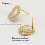 14K Plated Stud Earrings Hooks DIY Drop Earrings