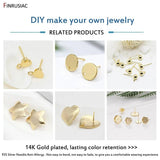 14K Plated Stud Earrings Hooks DIY Drop Earrings