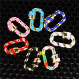 Enamel Heart Pendants Rainbow Lock Clasps for Women