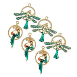 10pcs Enamel Animal Charms - Dragonfly Elf Girl Mermaid Pendant