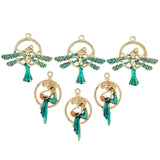 10pcs Enamel Animal Charms - Dragonfly Elf Girl Mermaid Pendant