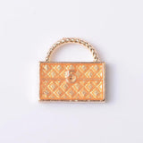 10pcs Enamel Package Lattice Handbag Charms For Jewelry DIY XL1166