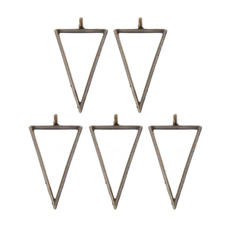 5Pcs Hollow Frame Open Back Bezel Pendant Resin Pressed Flower Jewelry Making
