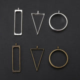 5Pcs Hollow Frame Open Back Bezel Pendant Resin Pressed Flower Jewelry Making