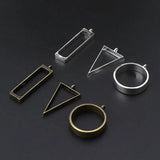 5Pcs Hollow Frame Open Back Bezel Pendant Resin Pressed Flower Jewelry Making