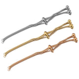 3pcs Stainless Steel Adjustable Slide Bracelets for Jewelry Making