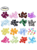 200 Pcs 8mm Acrylic Cube Beads Mix for Jewelry Making DIY Bag