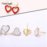 Heart Shape Earring Hooks 14K Plated DIY Findings