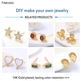 Heart Shape Earring Hooks 14K Plated DIY Findings