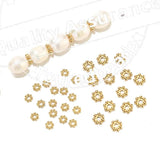 50pcs Stainless Steel Daisy Spacer Beads for DIY Bracelet Necklace Jewelry