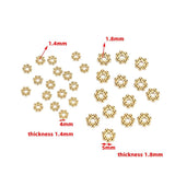 50pcs Stainless Steel Daisy Spacer Beads for DIY Bracelet Necklace Jewelry