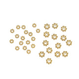 50pcs Stainless Steel Daisy Spacer Beads for DIY Bracelet Necklace Jewelry