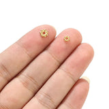 50pcs Stainless Steel Daisy Spacer Beads for DIY Bracelet Necklace Jewelry
