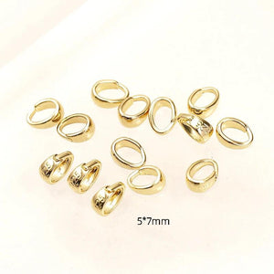 10pcs Copper Plated 14K Melon Seed Buckle DIY Jewelry Bracelet Accessories