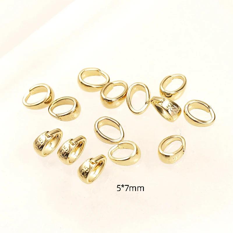 10pcs Copper Plated 14K Melon Seed Buckle DIY Jewelry Bracelet Accessories