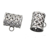 3pcs Circle Scarfs Parts DIY Charms Base Silver Metal 28*29*22mm Jewelry