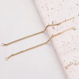 10Pcs Stainless Steel Tassel Chain Drop Earrings for DIY Jewelry