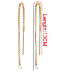 10Pcs Stainless Steel Tassel Chain Drop Earrings for DIY Jewelry