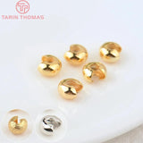 20PCS 24K Brass Ball Chain with Connected Clasps for Jewelry Making