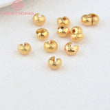 20PCS 24K Brass Ball Chain with Connected Clasps for Jewelry Making