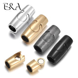 2pcs Stainless Steel Magnetic Clasp 6mm 8mm Cord Clasps DIY Jewelry Making