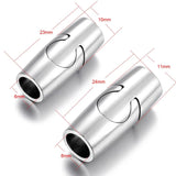 2pcs Stainless Steel Magnetic Clasp 6mm 8mm Cord Clasps DIY Jewelry Making