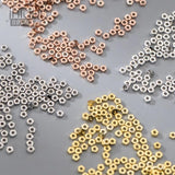 20pcs 925 Sterling Silver 1*2.5mm Spacer Beads for DIY Jewelry Making