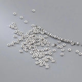 20pcs 925 Sterling Silver 1*2.5mm Spacer Beads for DIY Jewelry Making