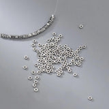 20pcs 925 Sterling Silver 1*2.5mm Spacer Beads for DIY Jewelry Making