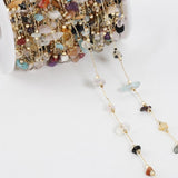 1m Bohemian Crystal Irregular Stone Beads Chain for DIY Jewelry Making
