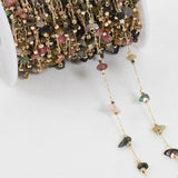 1m Bohemian Crystal Irregular Stone Beads Chain for DIY Jewelry Making