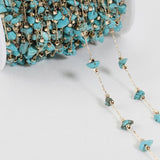 1m Bohemian Crystal Irregular Stone Beads Chain for DIY Jewelry Making