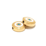 5PCS Stainless Steel Enamel Round Beads Charm Pendants for DIY Women Necklace